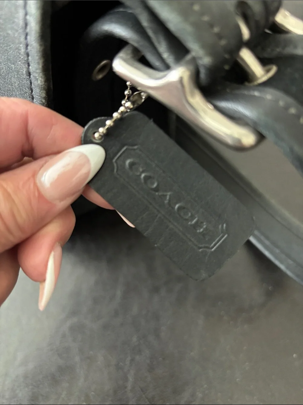 Coach Black Leather Messenger Crossbody